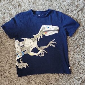 3/$15 GAP Blue Short Sleeve Tee with Dinosaur Design